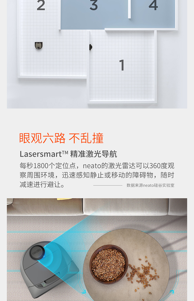 [Direct] Mỹ nhập khẩu Neato D3 Robot quét thông minh WiFi nhà máy hút bụi tự động - Robot hút bụi robot hút bụi xiaomi vacuum mop esse