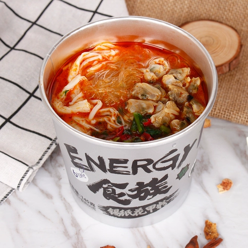 [Минимальная покупка 2 штуки] Shizuren Интернет-знаменитости фольга Huajia порошок вермишели быстрого приготовления лапша быстрого приготовления поздняя ночная закуска кисло-острый порошок 145 г