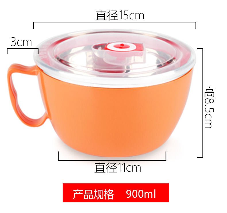 Gen 304 stainless steel, large household mercifully rainbow such as bowl suit sealed with cover noodles glass tableware li riceses leave