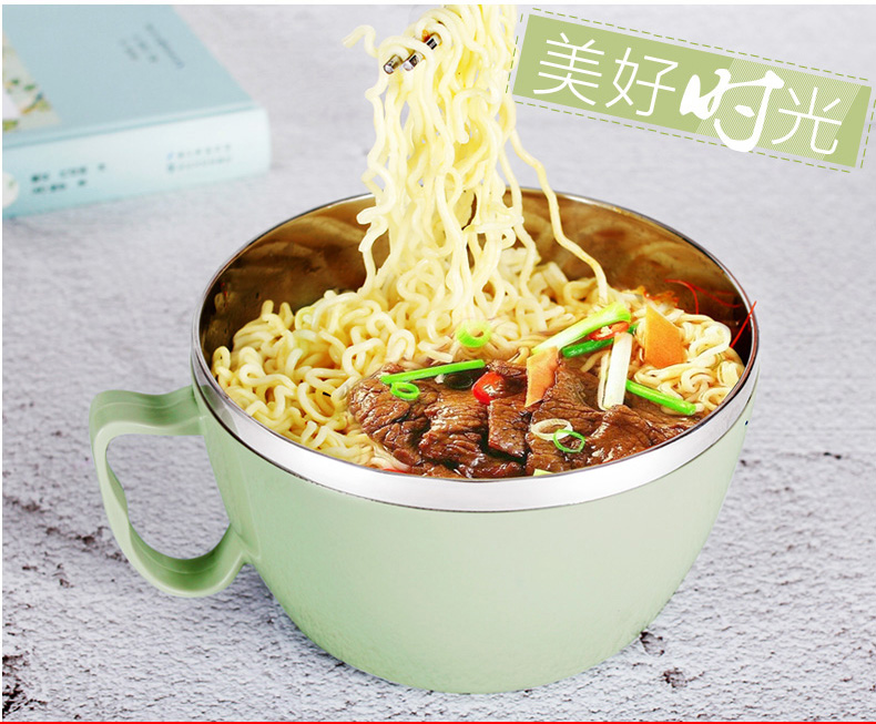 Gen 304 stainless steel, large household mercifully rainbow such as bowl suit sealed with cover noodles glass tableware li riceses leave