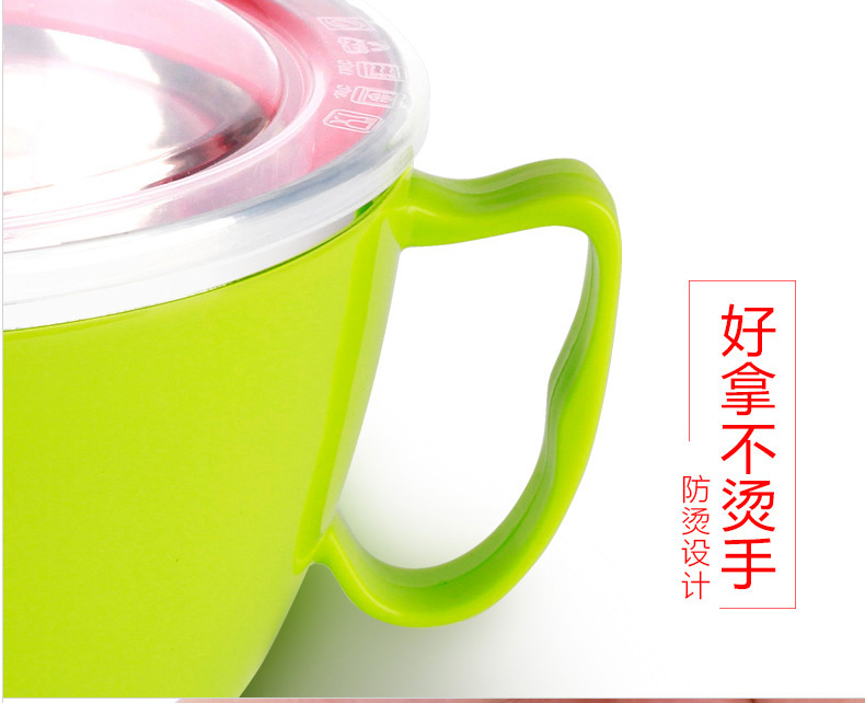 Gen 304 stainless steel, large household mercifully rainbow such as bowl suit sealed with cover noodles glass tableware li riceses leave