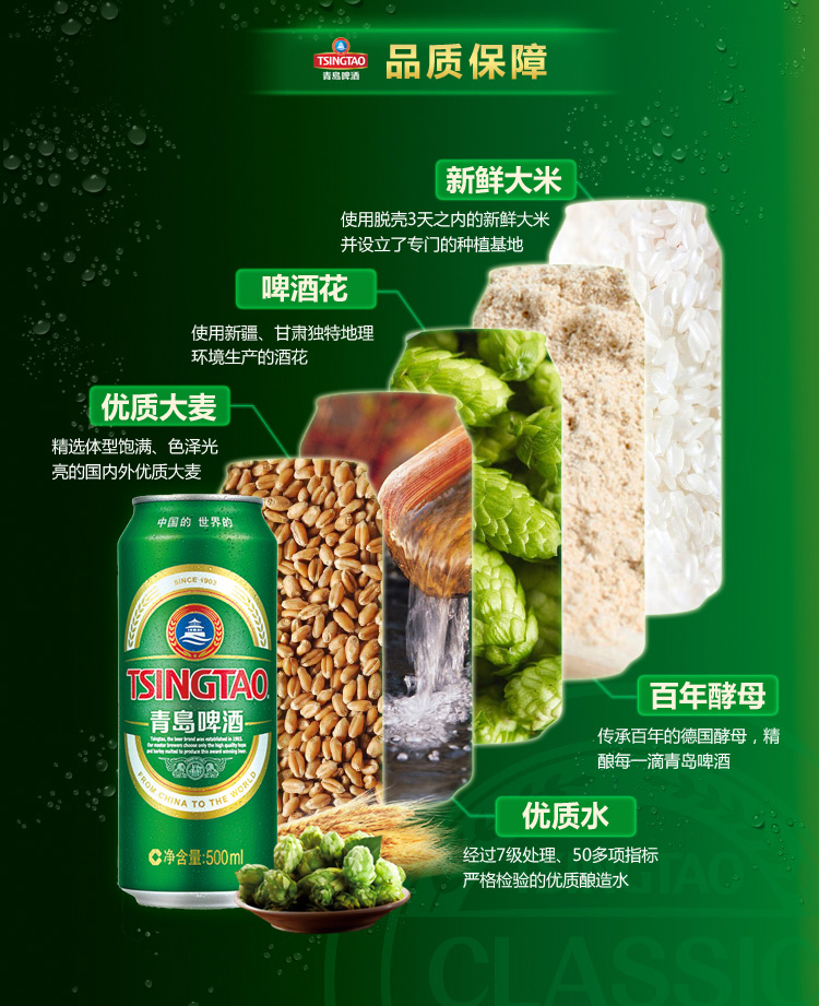 天猫超市 青岛啤酒 经典10度罐装啤酒 500ml/听 图3