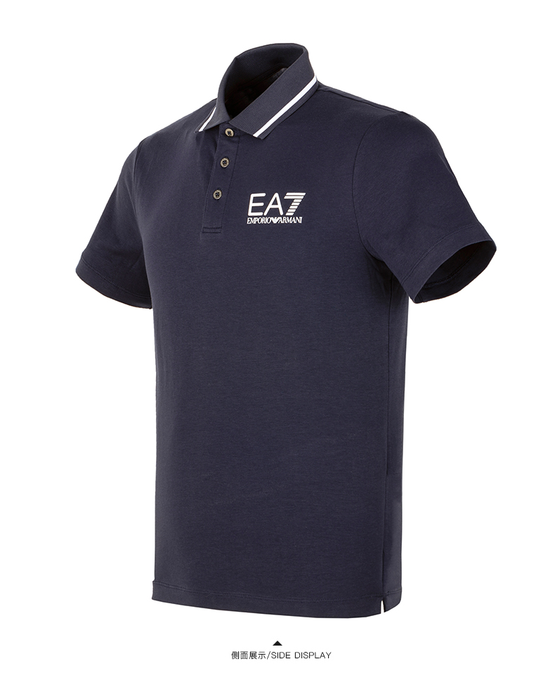 [Trực tiếp] EA7 Armani Áo sơ mi nam sọc ngắn tay nam 6ZPF51 PJ18Z áo có cổ