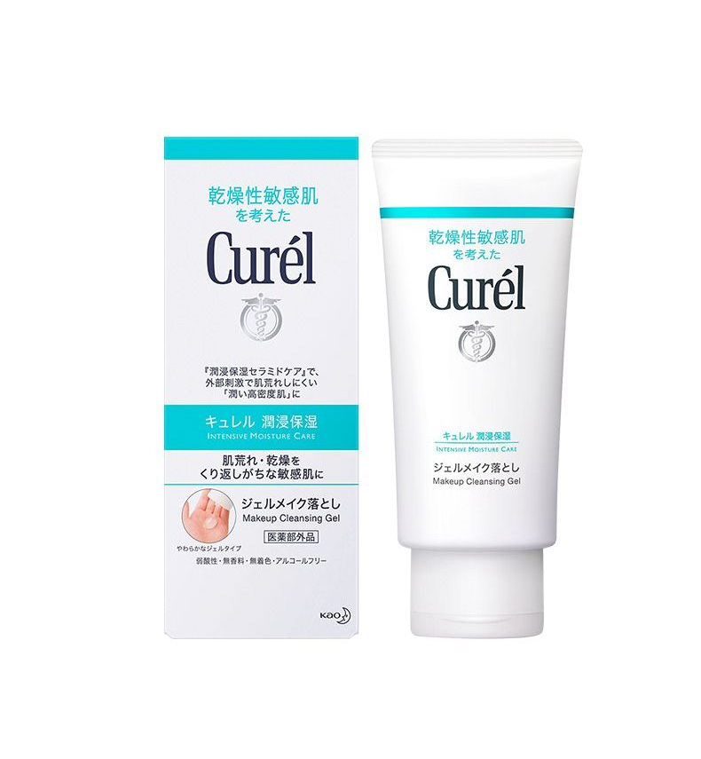 [Trực tiếp] Curel Nhật Bản 珂 Run Run Gel dưỡng ẩm làm sạch 130ml Nhạy cảm cơ bắp nhẹ nhàng làm sạch tẩy trang loreal xanh nhạt