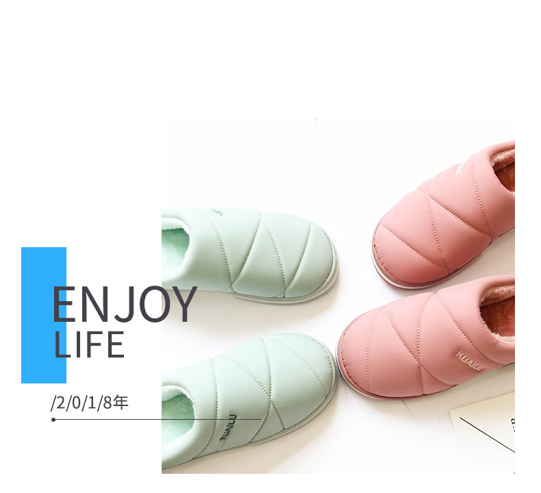 Nhanh chóng mùa đông hươu không thấm nước nam và nữ dép bông nhà ấm sinh viên dép bông 9586 + 9588 dép mang trong nhà nam