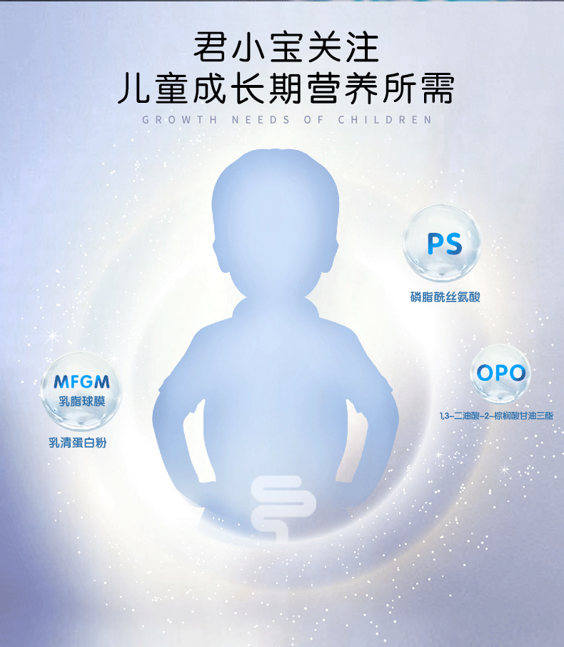 君乐宝 君小宝 奶粉3岁以上800g*4罐 图2