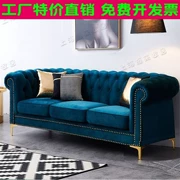 Bán chạy nhất Mỹ kéo khóa vải sofa ba phòng khách căn hộ nhỏ Pháp lưới đỏ hậu hiện đại kết hợp sofa sang trọng - Ghế sô pha