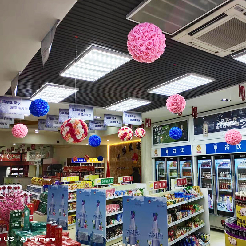 Emulation rose ball hanging decoration mobile phone store Jewelry Store Atmosphere Decoration Bushel Supermarket Beauty Chen Overhanging Ceiling Decoration Pendant