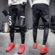 Quần jeans nam 9 điểm mùa hè phiên bản Hàn Quốc của xu hướng quần âu 9 điểm giản dị - Quần jean