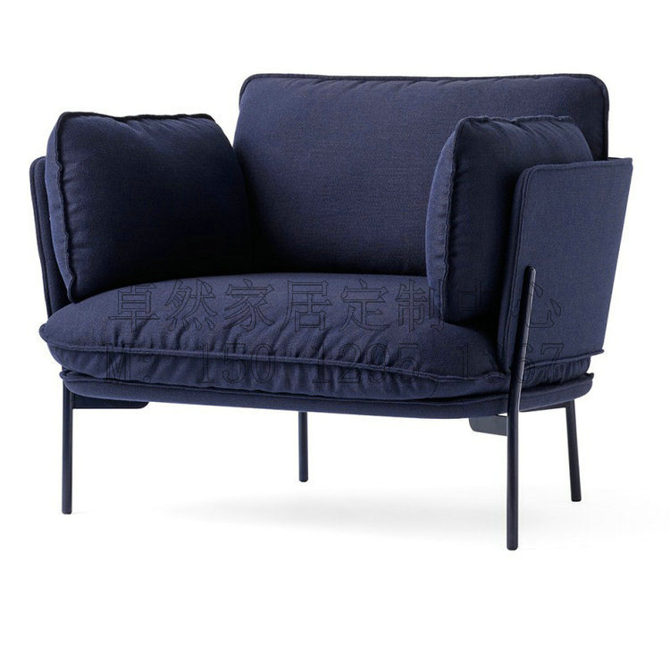 Bắc Âu đơn giản vải kim loại ghế sofa phòng khách sạn nhà hàng tây cafe câu lạc bộ ăn uống ghế tùy chỉnh đồ nội thất - Đồ nội thất thiết kế ghế ngồi