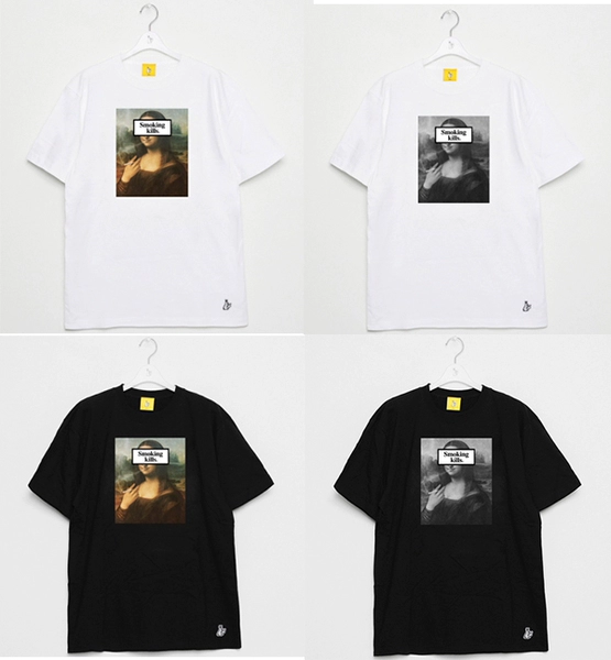 Buy Japanese Tide Brand Fr2 Rabbit Smoking Kills Photo Tee Mona Lisa Short Sleeve T Shirt Half Sleeved On Ezbuy Sg