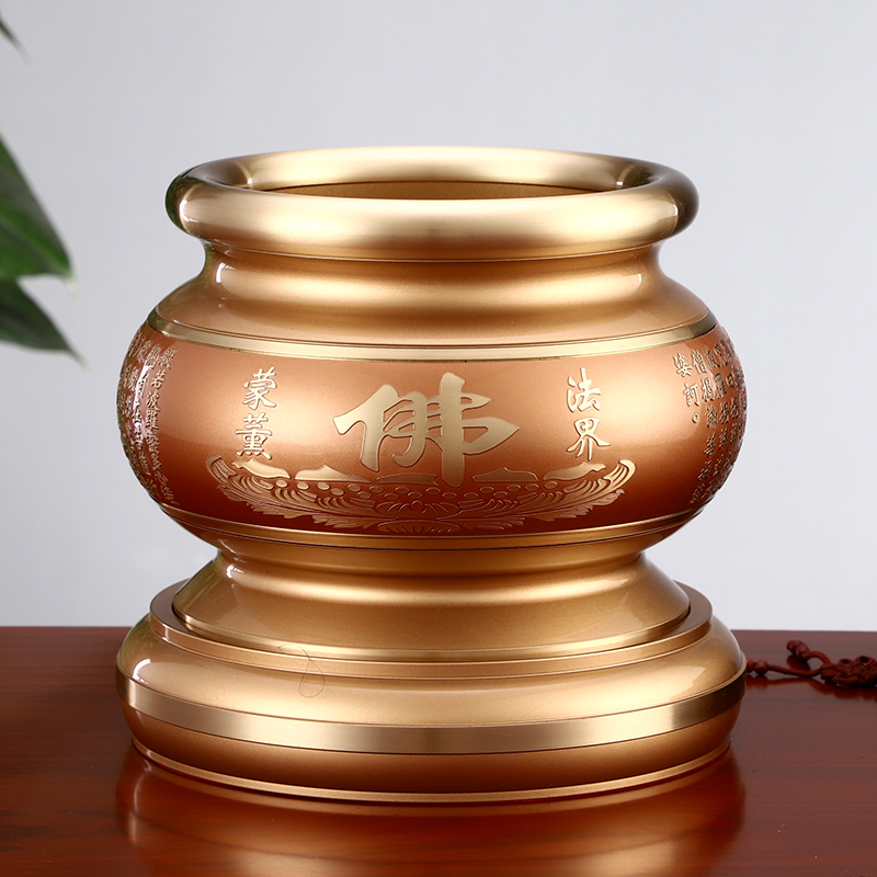 Qin Ge boutique copper carving Heart Sutra incense burner pure copper for Buddha incense burner indoor incense burner bamboo stick incense incense burner incense burner