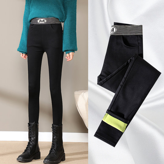 Black Leggings for Women, Thin Style for Spring and Autumn 2025, New High-Waisted Slim-Fit Skinny Pencil Magic Pants