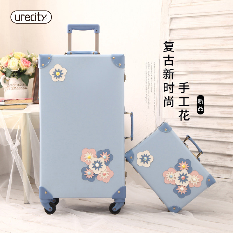Han Edition Cute Retro Pull-Lever Box Network Red password box Students special female suitcases 20-inch 24 inches
