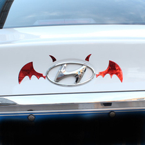 Creative car sticker 3D stereo sticker personality body cover Scratch Sticker waterproof sunscreen footprint flame crab