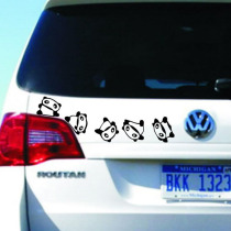 5 Geely squatting Bear Cat car stickers to cover scratches personalized decorative stickers creative stickers car body stickers