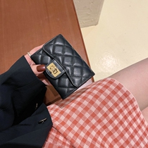 2021 new card bag genuine leather female type buckle small and multi-position card clip large capacity document bag zero wallet