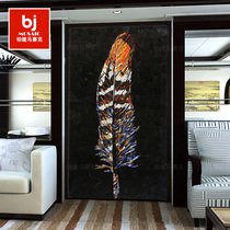 Bai Jian Designer Feather Mosaic Jigsaw Puzzle Xuguan Restaurant TV Background Wall Tile Puzzle Cut and Decorative Painting