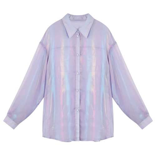 Весенняя осенняя шелковая одежда для защиты от солнца, дышащая летняя шифоновая тонкая рубашка, куртка, 2024 года, защита от ультрафиолета