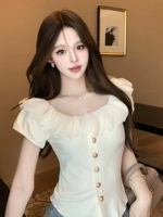 Абрикос [Супер красивые и уникальные топы/Популярные топы этого года/Низ рубашки для женщин, новый стиль 2025 года/Летняя женская одежда/Уникальные и красивые топы/Уникальные и очень приятно носить в одиночку/Нежные и уникальные]