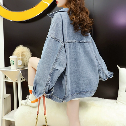 Весенняя джинсовая юбка, куртка, демисезонный лонгслив, термобелье, в стиле Шанель, оверсайз, подходит для подростков