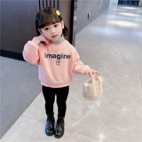 Демисезонная утепленная толстовка, комплект с буквами, в западном стиле, в корейском стиле