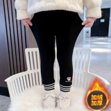 Модные леггинсы, эластичные зимние штаны для девочек, с медвежатами