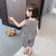 Girls' suit summer net red foreign style plaid thin section Korean version of floral fashionable children's fashion lace children's summer dress