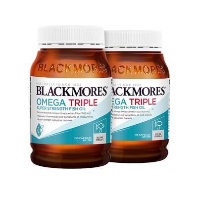 澳佳宝BLACKMORES3倍omega深海鱼油欧米伽软胶囊*2进口官方正品