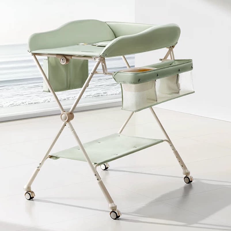 babycare尿布台婴儿护理台多功能换尿布尿不湿抚触台可折叠婴儿床