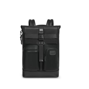 TUMI/途明 男士皮质卷顶双肩包