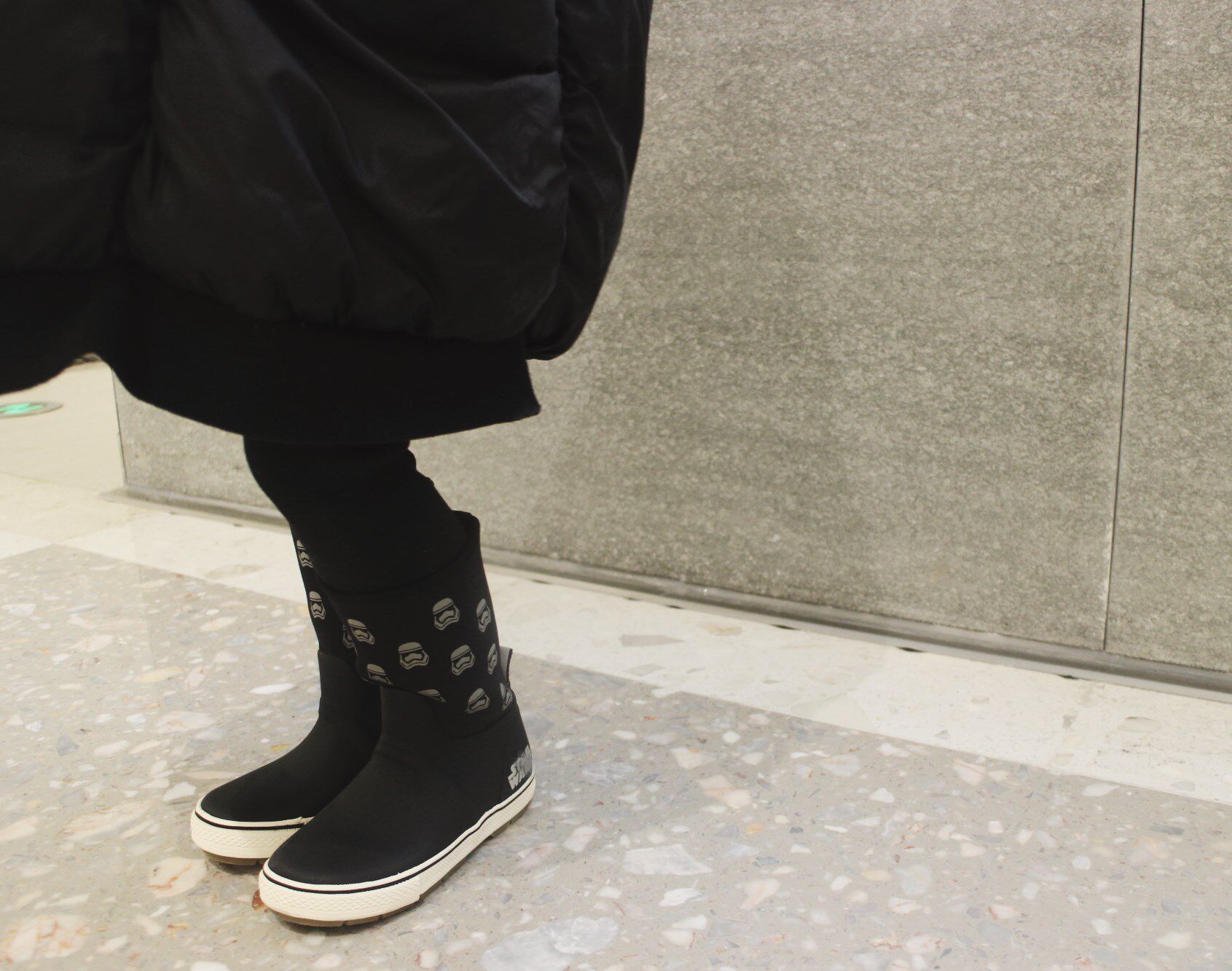 Parent-child rain boots boys and girls rain boots comfortable and elastic handsome all-match non-slip rain boots