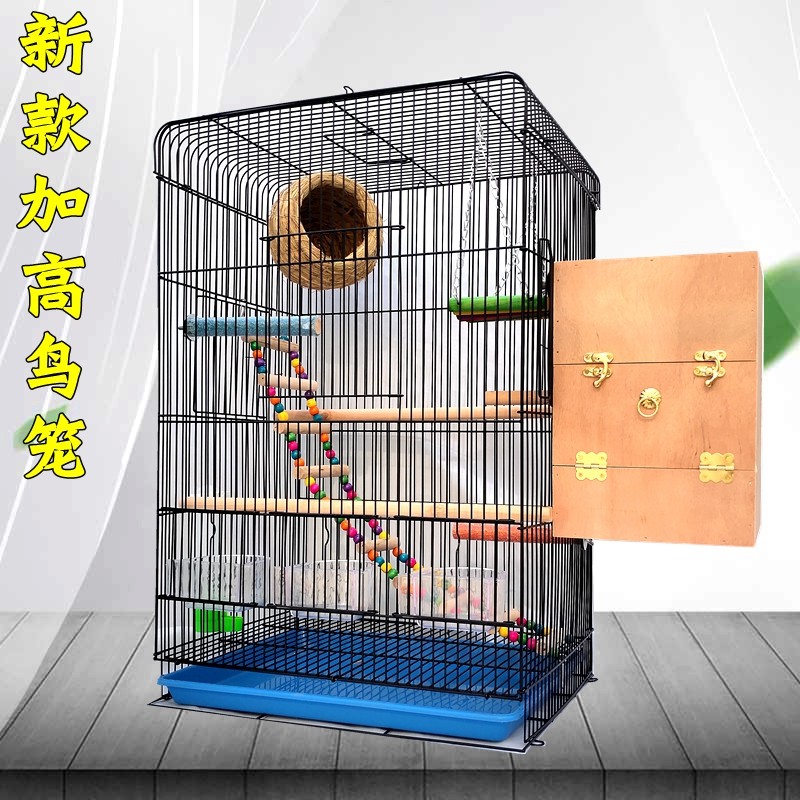 Budgerigar bird cage Eight wren wren bird peony flight plus tall electroplated breeding cage Metal villa cage