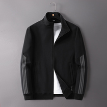 Cardigan sweater Middle-aged mens stand-up collar jacket Dad clothes top Middle-aged and elderly spring and autumn casual sportswear