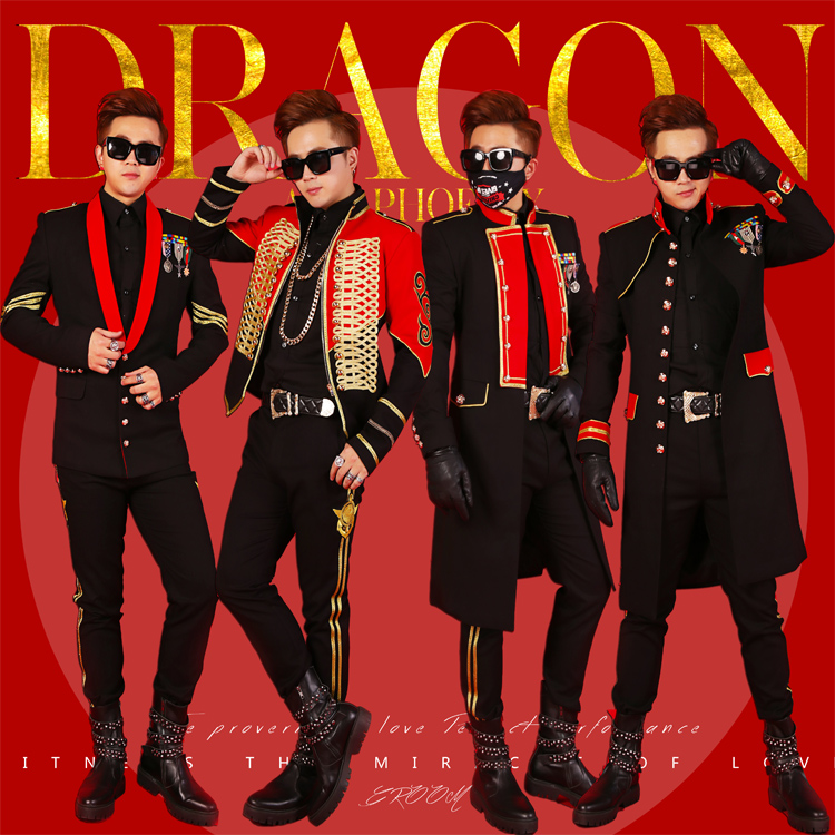 Bar Male Singer MZ Performance Costume Personality Fashion Men's Suit Suit Host Gown Nightclub DJ Tide