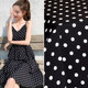 Polka dot cotton silk fabric white background polka dot artificial cotton fabric summer new cotton silk clothing fabric