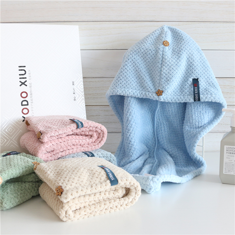 yodo xii i japan dry hair hat dry hair towel super super absorbent quick dry lady bath cap long hair bag headscarf-Taobao