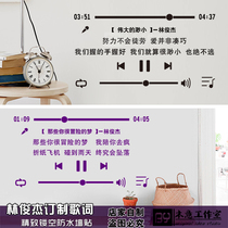 Lin Junjie album lyrics wall stickers custom literary style coffee shop music ktv dormitory photo background wall decoration