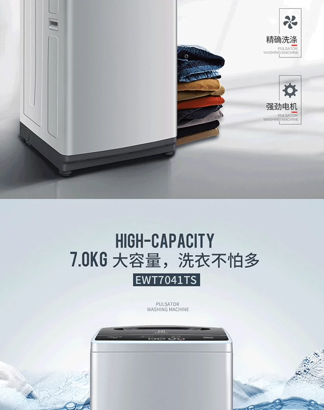 Máy giặt Electrolux Electrolux EWT7041TS 7 kg hoàn toàn tự động để tiết kiệm năng lượng trong gia đình - May giặt máy giặt electrolux