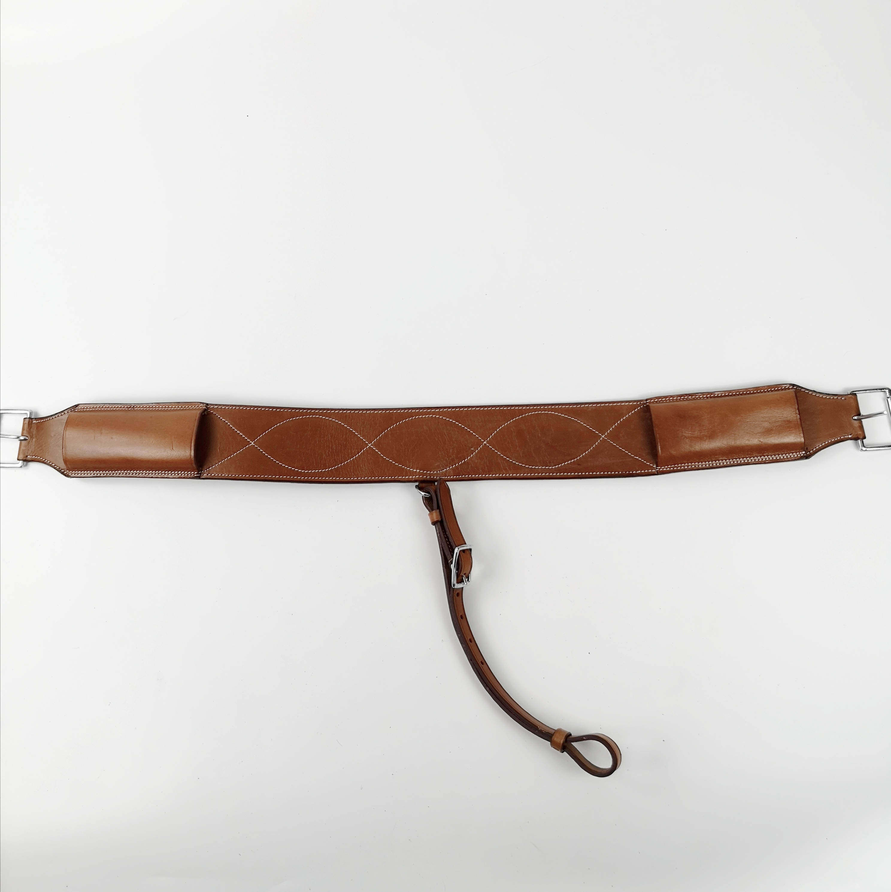 Western saddle cowhide back belly belt American cowhide belly belt saddle accessories equestrian saddle kanari harness 01
