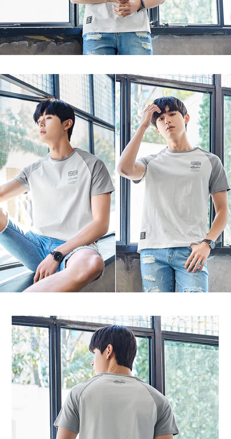 Sản phẩm quần áo Tiancheng 2019 hè mới nam xu hướng áo thun ngắn tay phiên bản Hàn Quốc của áo thun cotton cổ tròn áo thun nam form rộng