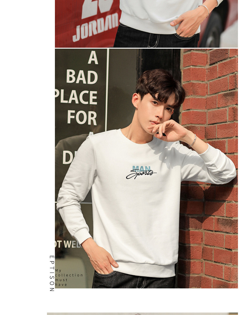 Sản phẩm quần áo Tiancheng 2019 xuân mới áo len nam xu hướng phiên bản Hàn Quốc cổ tròn in cổ trẻ trung áo thun dài tay áo nỉ hoodie