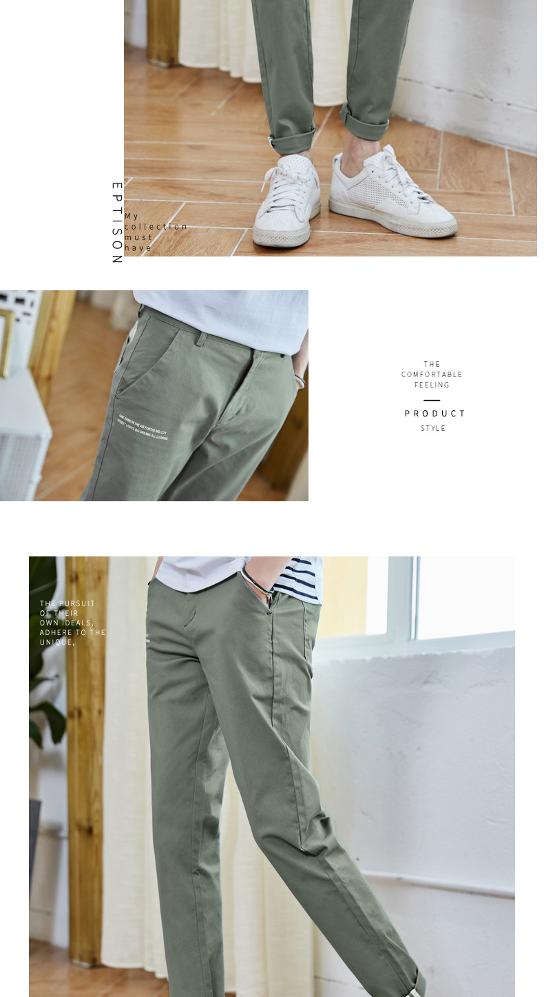 Quần áo Tiancheng 2019 xuân mới quần âu xu hướng nam thanh niên Hàn Quốc chân váy mỏng in quần jogger kaki