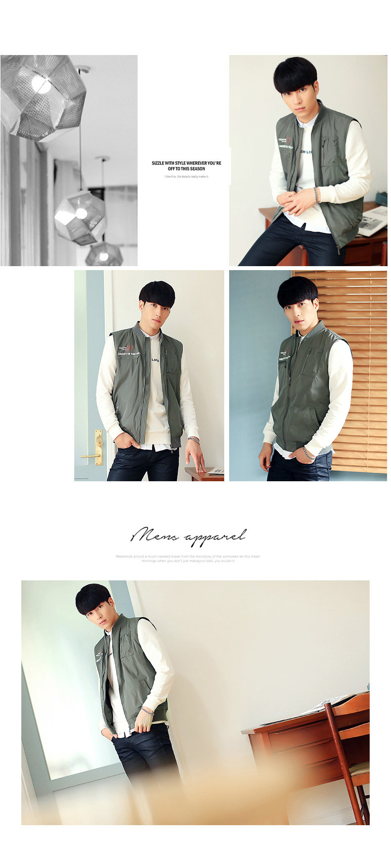 Débardeur homme Cotton vest EPTISON pour hiver - Ref 1597048 Image 22