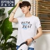 Quần áo Tiancheng 2019 hè mới nam xu hướng áo thun ngắn tay cotton Hàn Quốc cổ tròn quần áo từ bi áo thun polo Áo phông ngắn