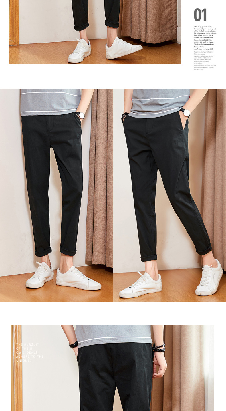 Sản phẩm quần áo Tiancheng 2019 xuân mới quần âu xu hướng nam phiên bản Hàn Quốc quần eo thẳng thanh niên quần áo thời trang