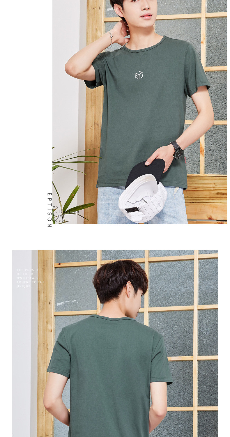 Quần áo Tiancheng 2019 hè mới cho nam áo thun ngắn tay xu hướng phiên bản Hàn Quốc của cotton cổ tròn nam tính từ bi áo thun polo nam