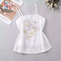 Hanfu suspenders with tops inside retro womens embroidered Song-made breathable Ming-made improved Song wiped large size Han elements
