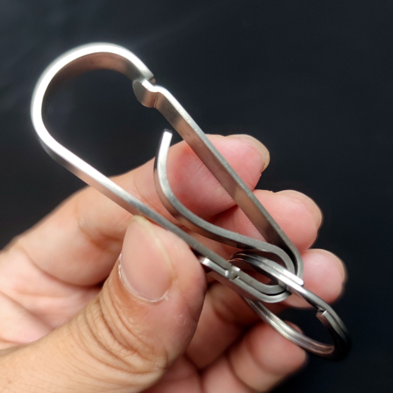 Free Shipping New Style Pure Handmade Simple Lock Buckle Creative Men's Car Key Holder Waist Hanging 304 Stainless Steel Key Ring Free Shipping New Style Pure Handmade Simple Lock Buckle Creative Men's Car Key Holder Waist Hanging 304 Stainless Steel Key Ring