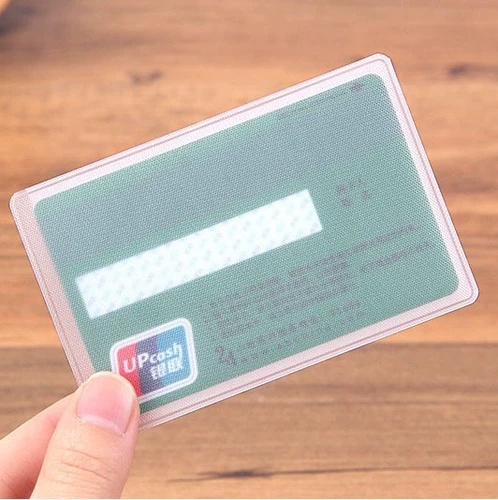 Слово пластиковая карта набора анти -diamond Card Transparent Bank Bag Сертификат защиты.Нет студента идентификационных карт
